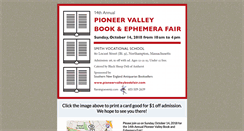 Desktop Screenshot of pioneervalleybookfair.com